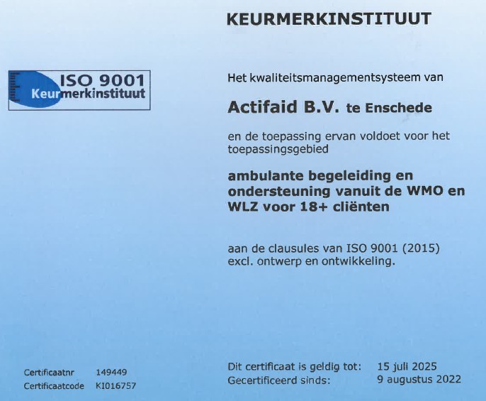 Keurmerk ISO 9001